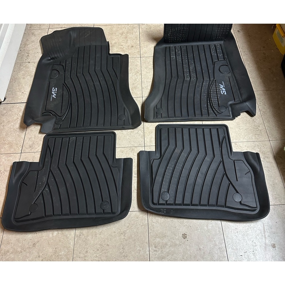 Black All-Weather Custom-Fit Car Floor Mat by 3W MB c300. 2015-2021